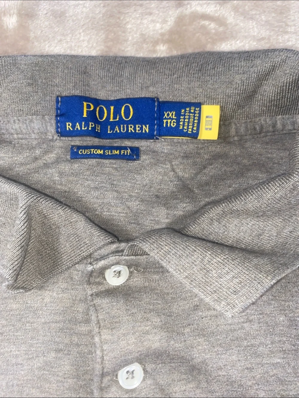Ralph Lauren Heather Brown Short-Sleeve Polo with Embroidered Pony